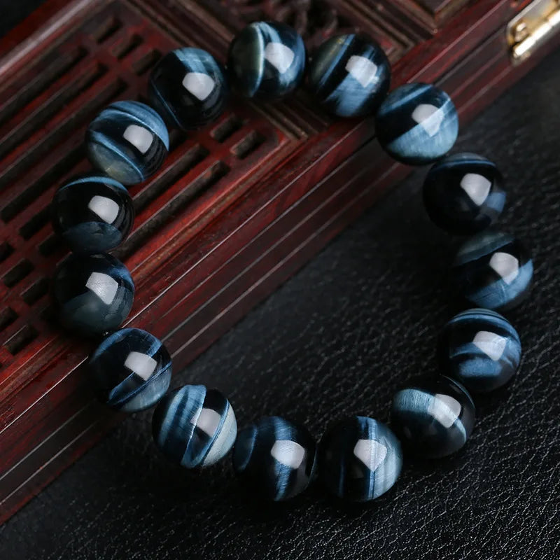 5A Royal Blue Tiger Eye Tiger Eye Beads