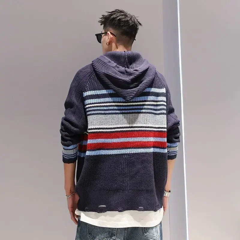 Man Clothes Aesthetic Pullovers Knitted Sweaters for Men