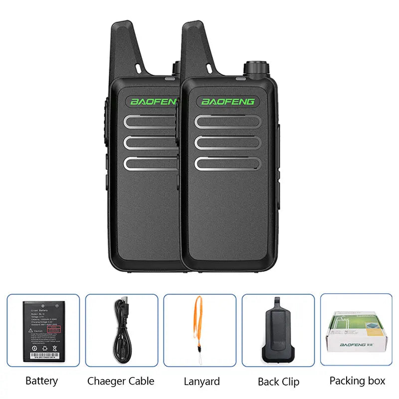 2PCS Baofeng BF-T20 5W Portable Mini Walkie Talkie