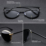 CLLOIO Fashion Polarized Sunglasses Women Cat Eye Driving
