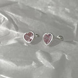 Tragus Helix Piercing Heart Earrings for Women Simple