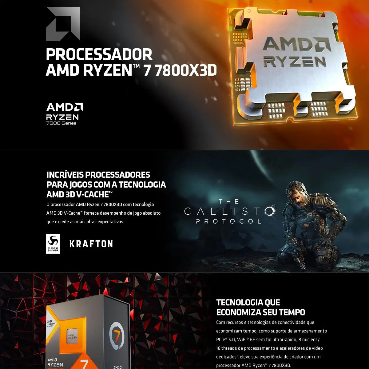 AMD Ryzen 7 7800X3D 8-Core CPU Gaming Processor