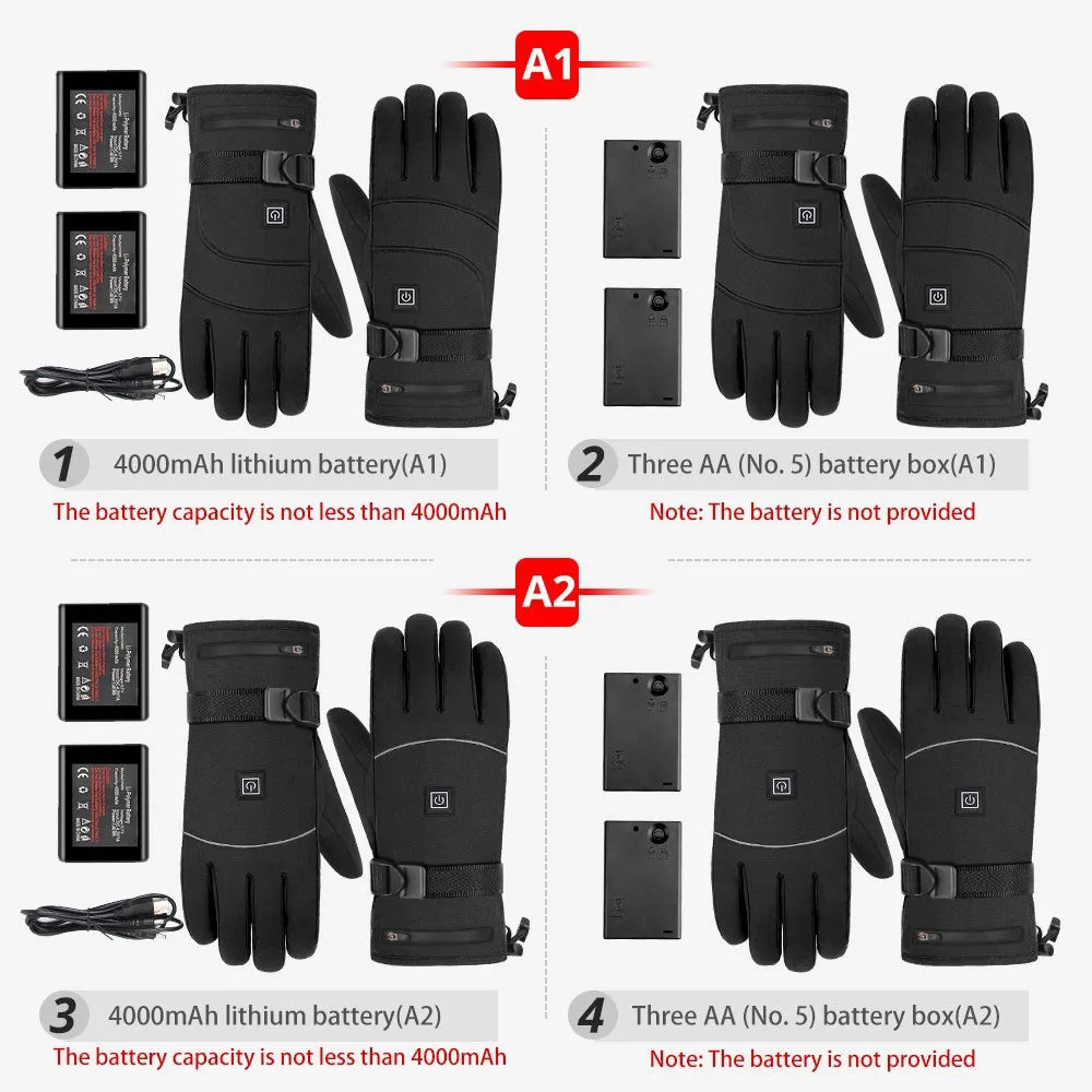 2023 Heated Motorcycle Gloves – USB Electric Thermal Biker Gloves