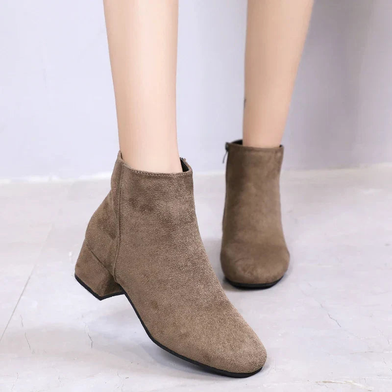Women's Winter Boots 2023 New Suede Dress Women