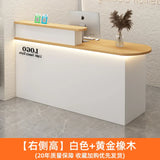 White Stylish Reception Desks Corner Light Bar Office