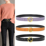 New Women‘s Belt Genuine Leather Belts For Women Female Gold Pin Buckle Strap Fancy Vintage for Jeans Dropshipping