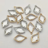 24x14mm 50pcs Copper Crystal Oval Charm