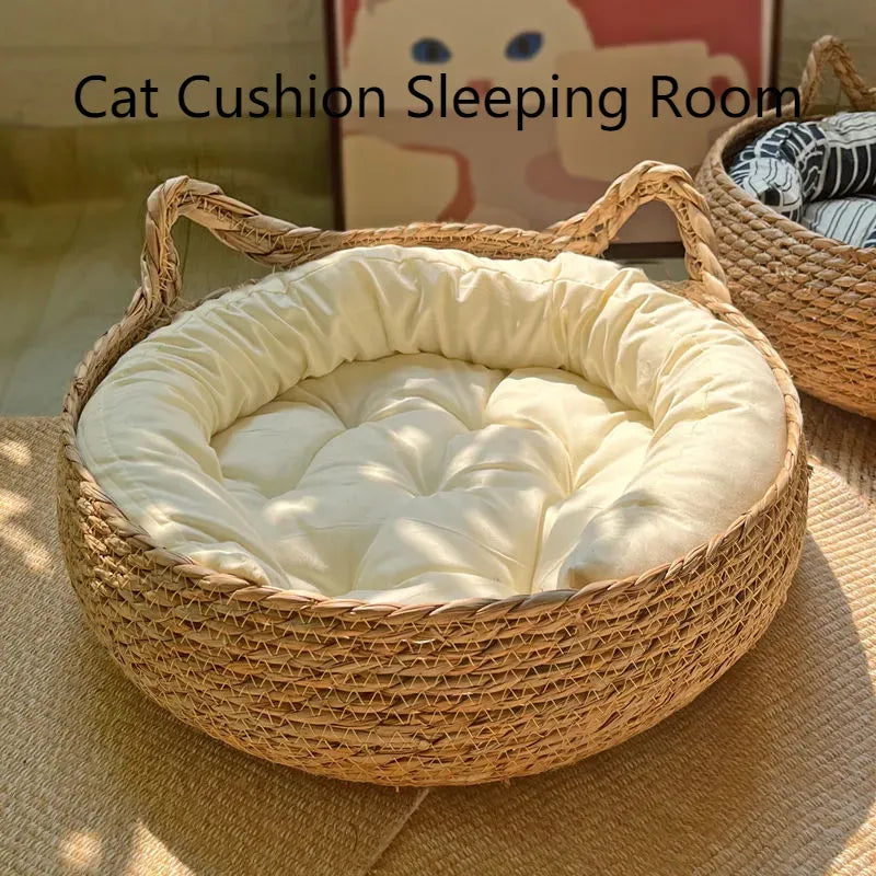 Four Seasons Universal Pure Handmade Vine Woven Cat