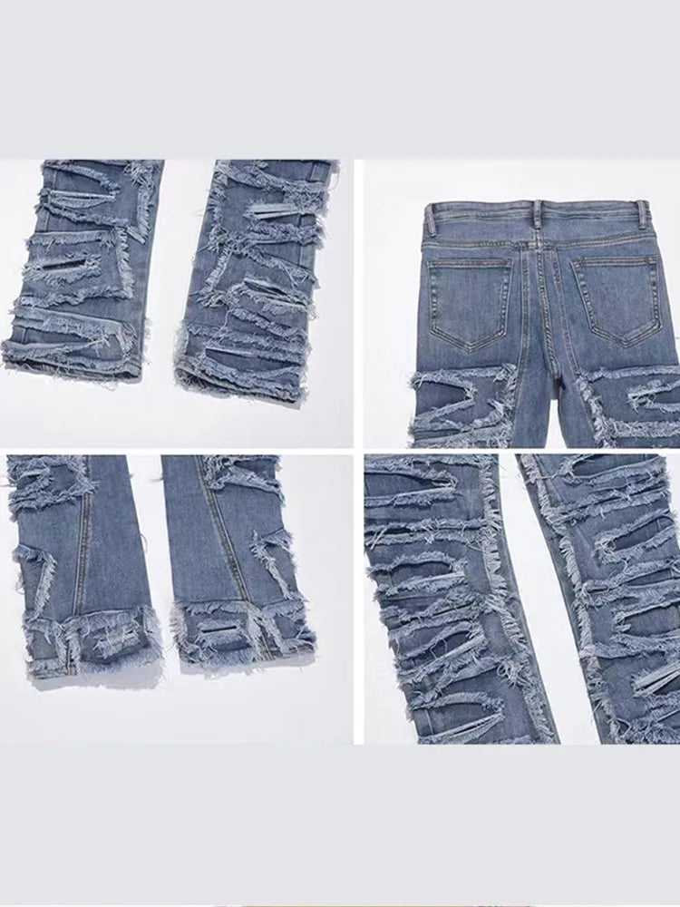 Ripped Retro Hole Distressed Jeans For Men Casual