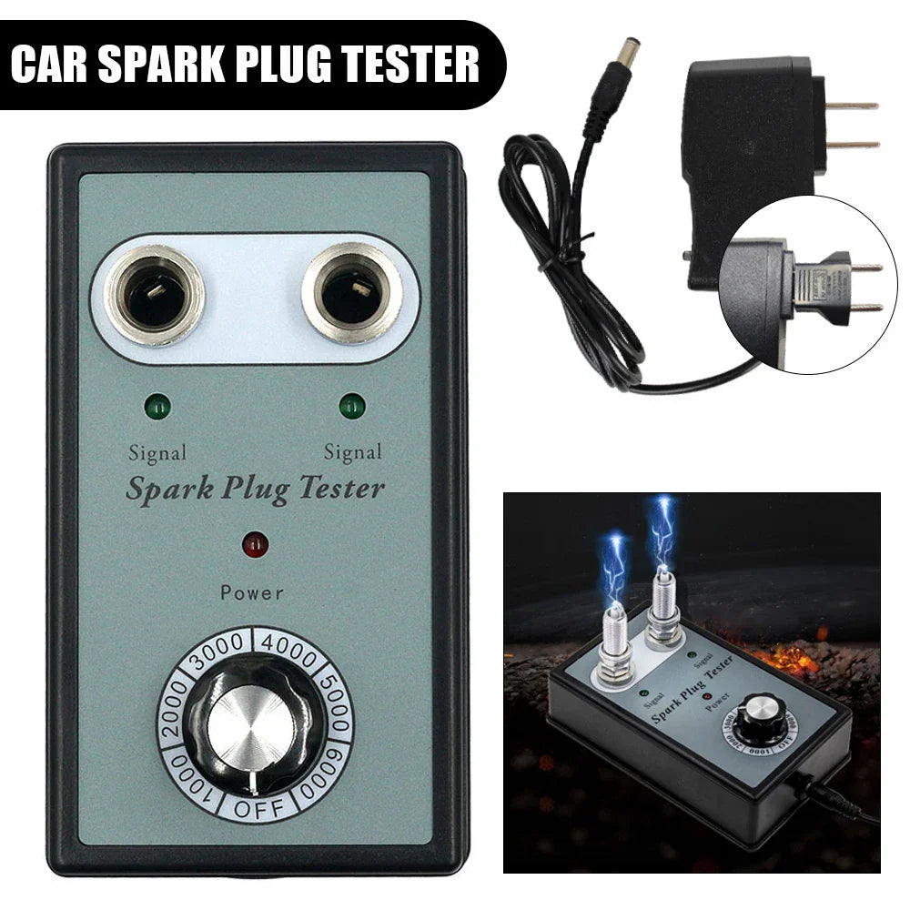 Dual Hole Spark Plug Tester Adjustable In-Line Ignition