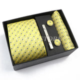 Men's Tie Gift Box With Neckties Handkerchiefs Cufflinks
