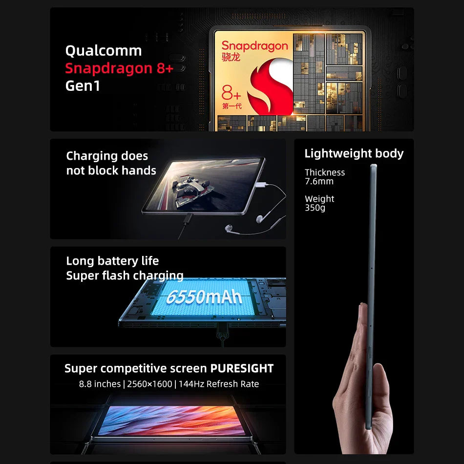 Original Lenovo LEGION Y700 2023 Snapdragon 8+ Octa