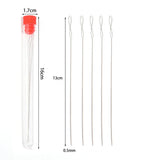 5pcs7pcs Stainless Steel Beaded Needle For Beads Threading