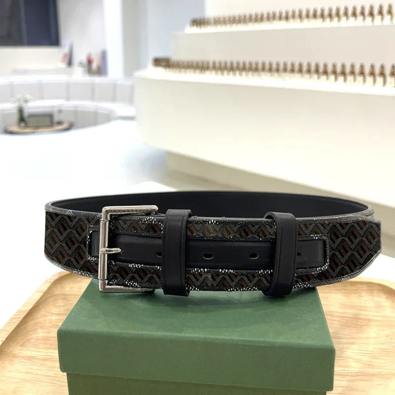 2023 Women's Genuine Leather Belt with Gold Buckle