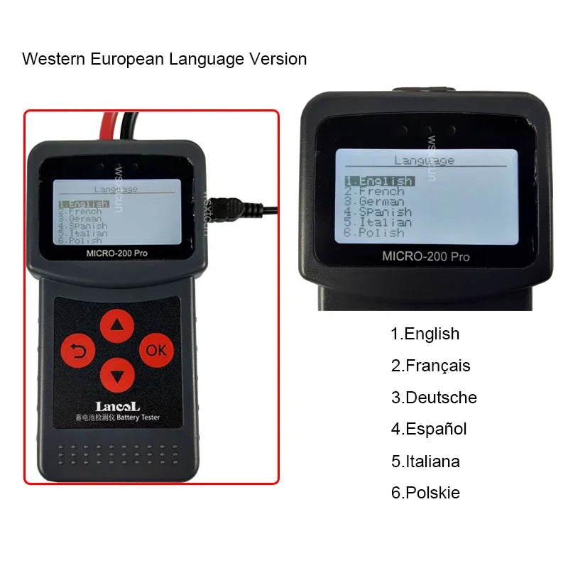 Micro 200 Pro Car Battery Tester Small Clip