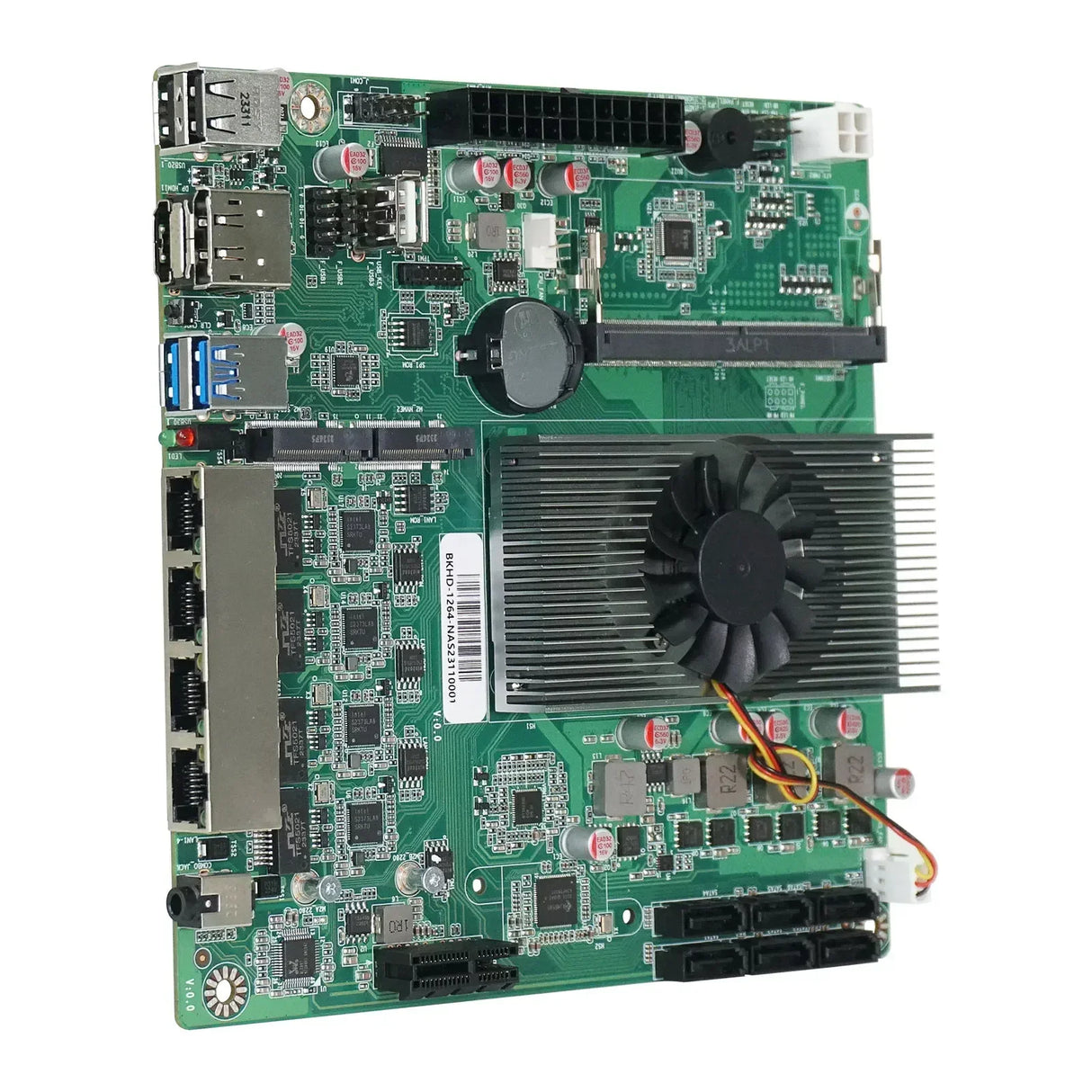 N100 NAS DDR5 Motherboard 6* SATA3.0 4X Intel