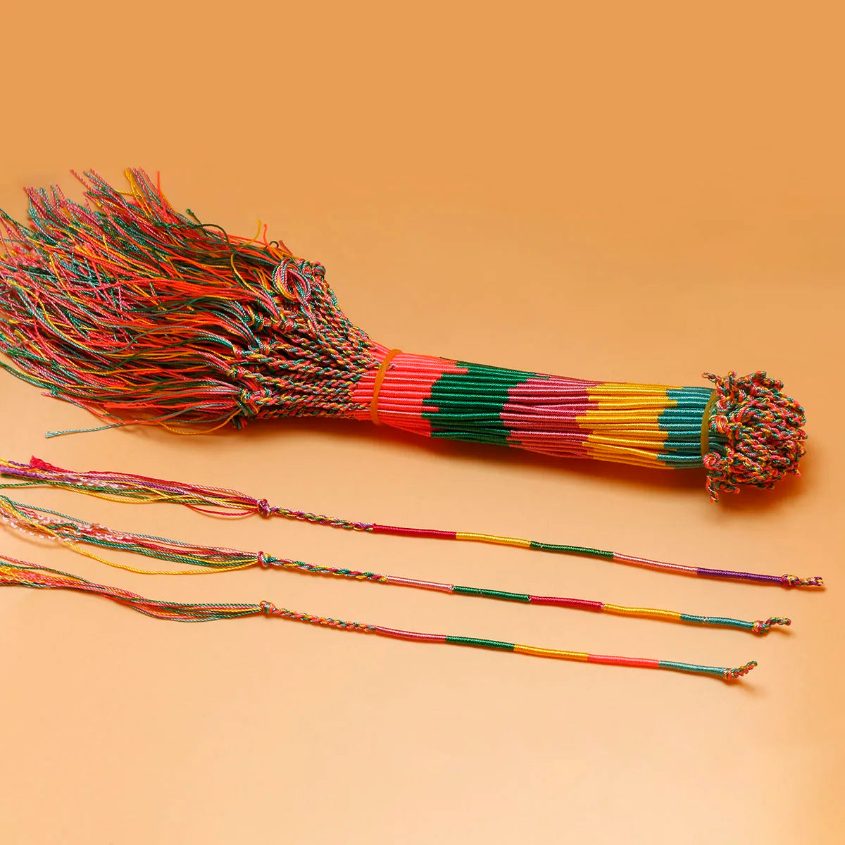 100Pcs/Set Bulk Wholesale Random Colorful Rope Rainbow Color