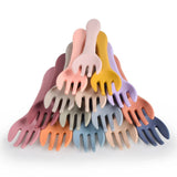 2 PCS Silicone Spoon Fork for Baby Utensils