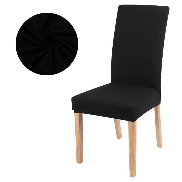 Elastic solid color Chair Cover Home Spandex Stretch