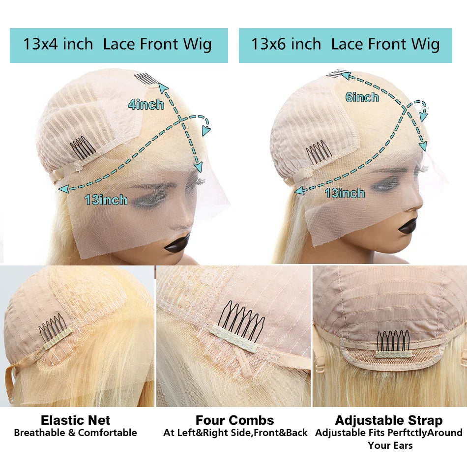 250% 613 Honey Blonde Body Wave 13x6 HD