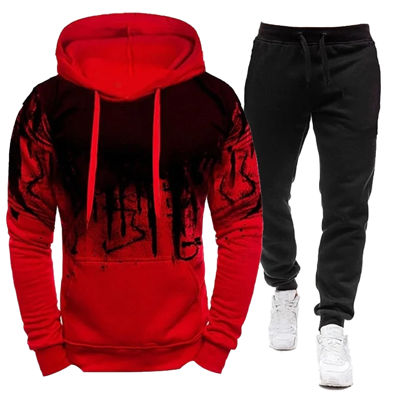 2023 Sportswear Men's casual Hoodie pants 2-piece autumn