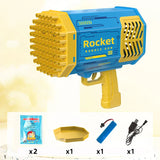 Bubble Gun Kids Toys Rocket 69 Holes Soap