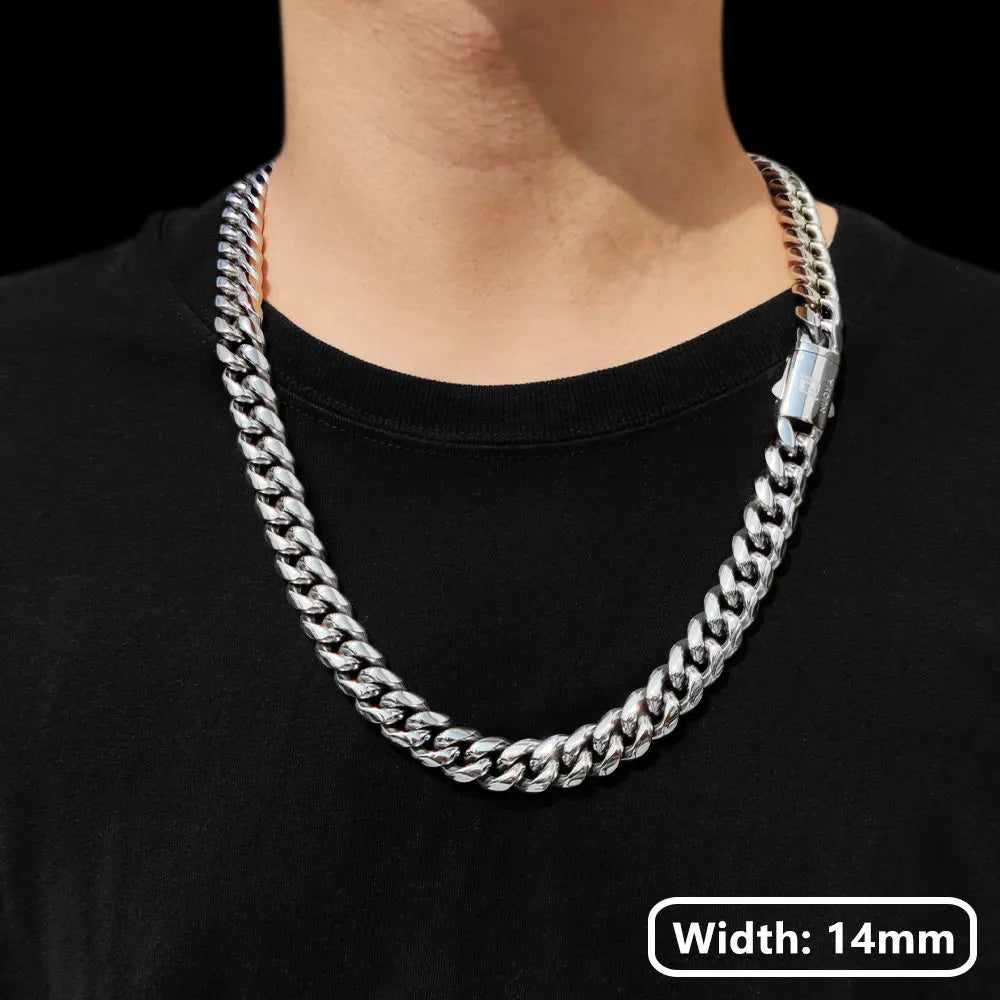 Hip Hop PVD Plated Stainless Steel Necklace Snap