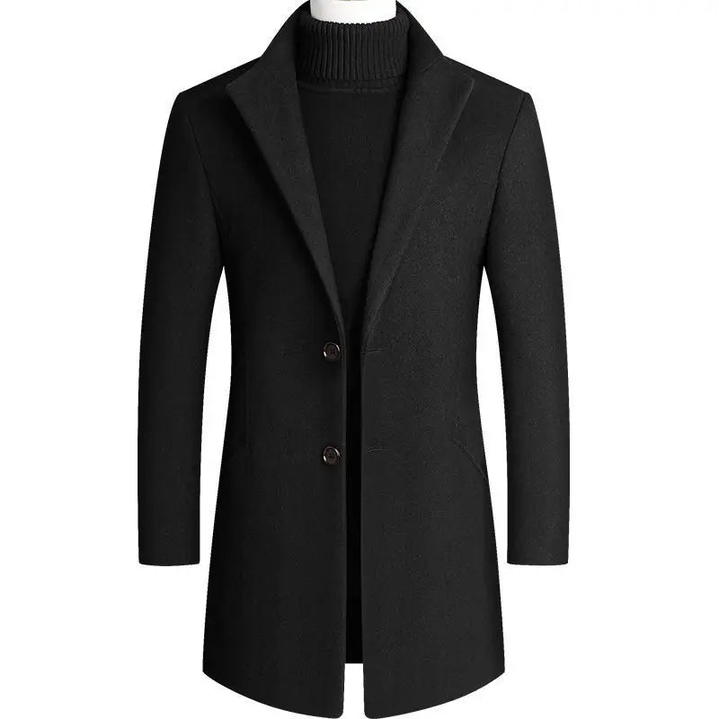 New Winter Fashion Men Warm Long Business Casual