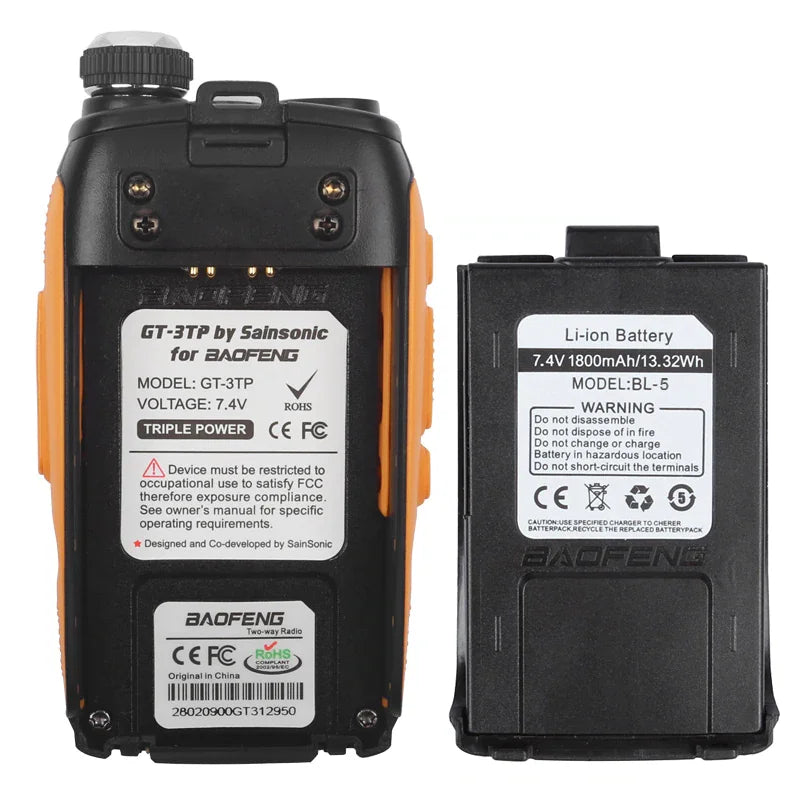 Baofeng GT-3TP Walkie Talkie VHF UHF Keyboard LCD