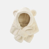 Winter Baby Hat Scarf One-Piece Faux Fur Infant