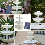 Solar Bird Bath Water Fountain Detachable DIY Water