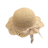 Fashion Baby Petal Brim Straw Woven Hat Sun