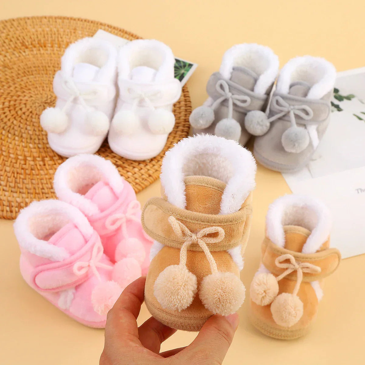 Newborn Booties Baby Socks Shoes Girl Winter Warm