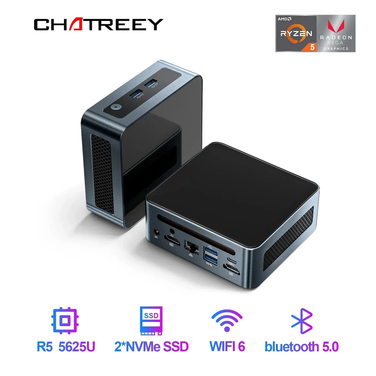 Chatreey Mini PC AN2 PRO Ryzen 5 5625U