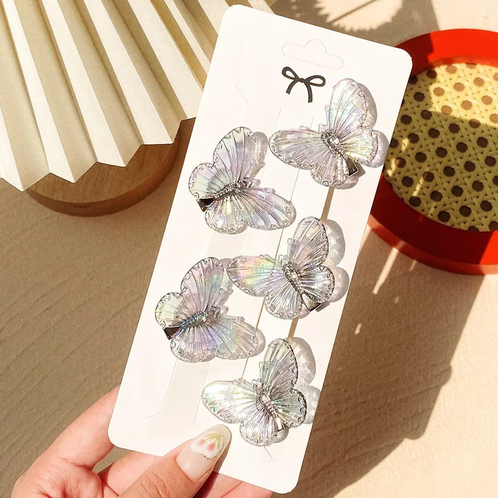 10Pcs/Set Mermaid Color Fairy Butterfly Handmade Hairpins For