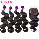 Ludana Body Wave Bundles With Closure Brazilian Bundles