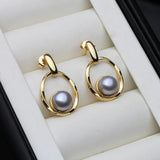 Fashion Natural Pearl Earring 925 Sterling Silver,Freshwater Pearl