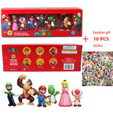 6pcs/set Super Mario Bros PVC Action Figure Toys