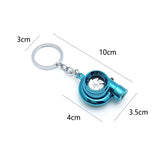 LED Mini Turbo Sound Turbocharger Keychain Spinning Turbine