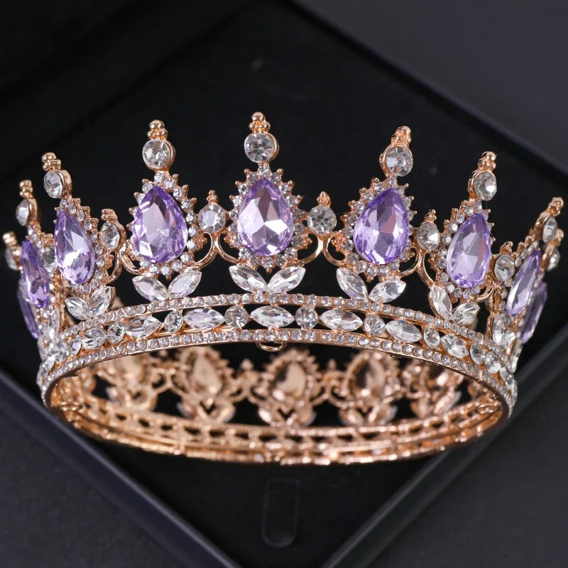 Baroque Crystal Tiaras And Crowns Rhinestone Prom Diadem