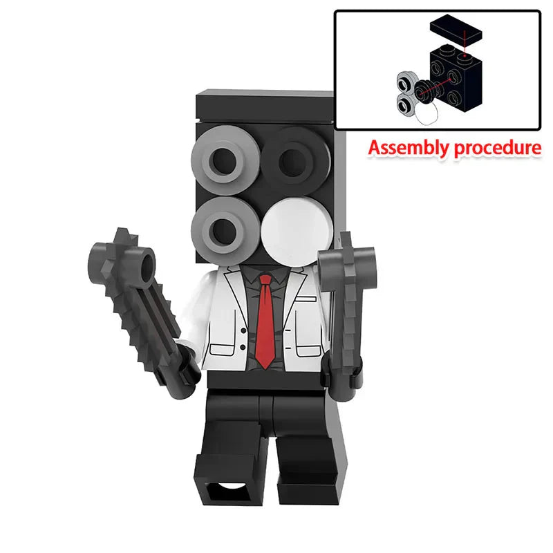 Skibidi Toilet Mini Building Block Anime Action Figure