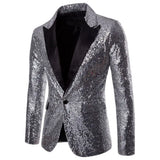 Men's Suit Round Sequin Pocket Single Row Button