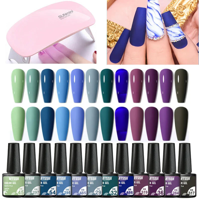 Mtssii 13/16Pcs Gel Nail Polish Set With 36W