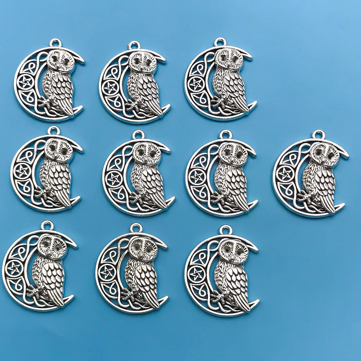 1020Pcs Alloy Retro Silvery Animal Shape Charms Horse