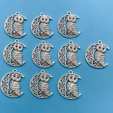 1020Pcs Alloy Retro Silvery Animal Shape Charms Horse