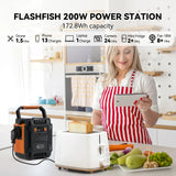 Flashfish 200W Portable Power Station 172Wh 230V Solar