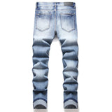 Fashion Street Style Ripped Skinny Jeans Men Vintage