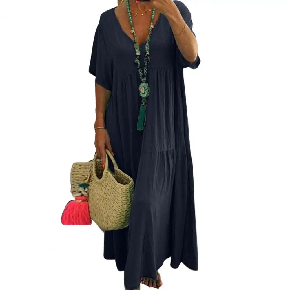 Soft Chic Big Hem Beach Maxi Dress Plus