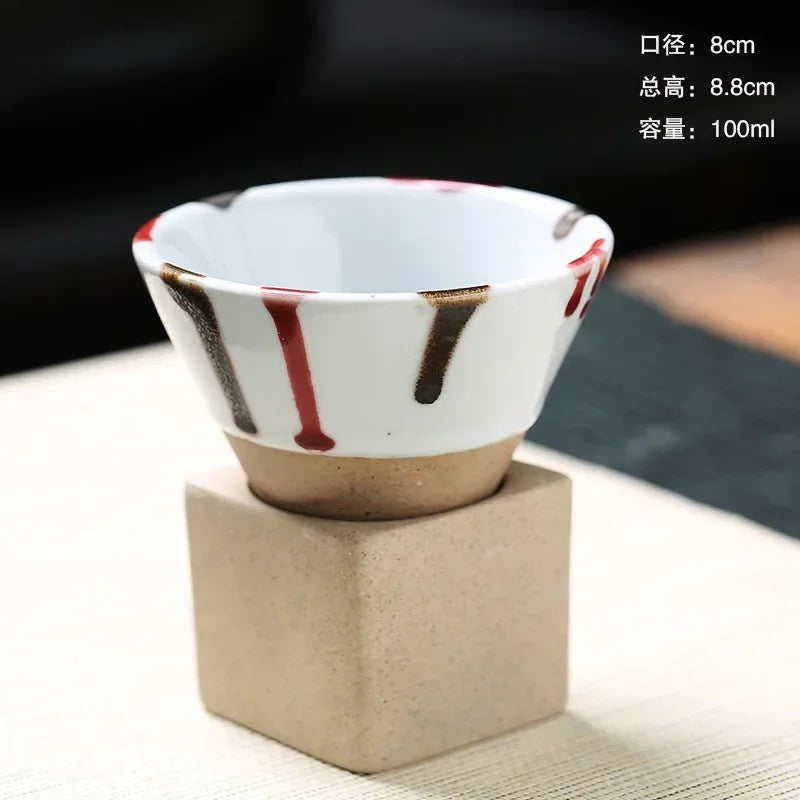 100ML Rough Pottery Teacup Creative Retro Cone Ceramic