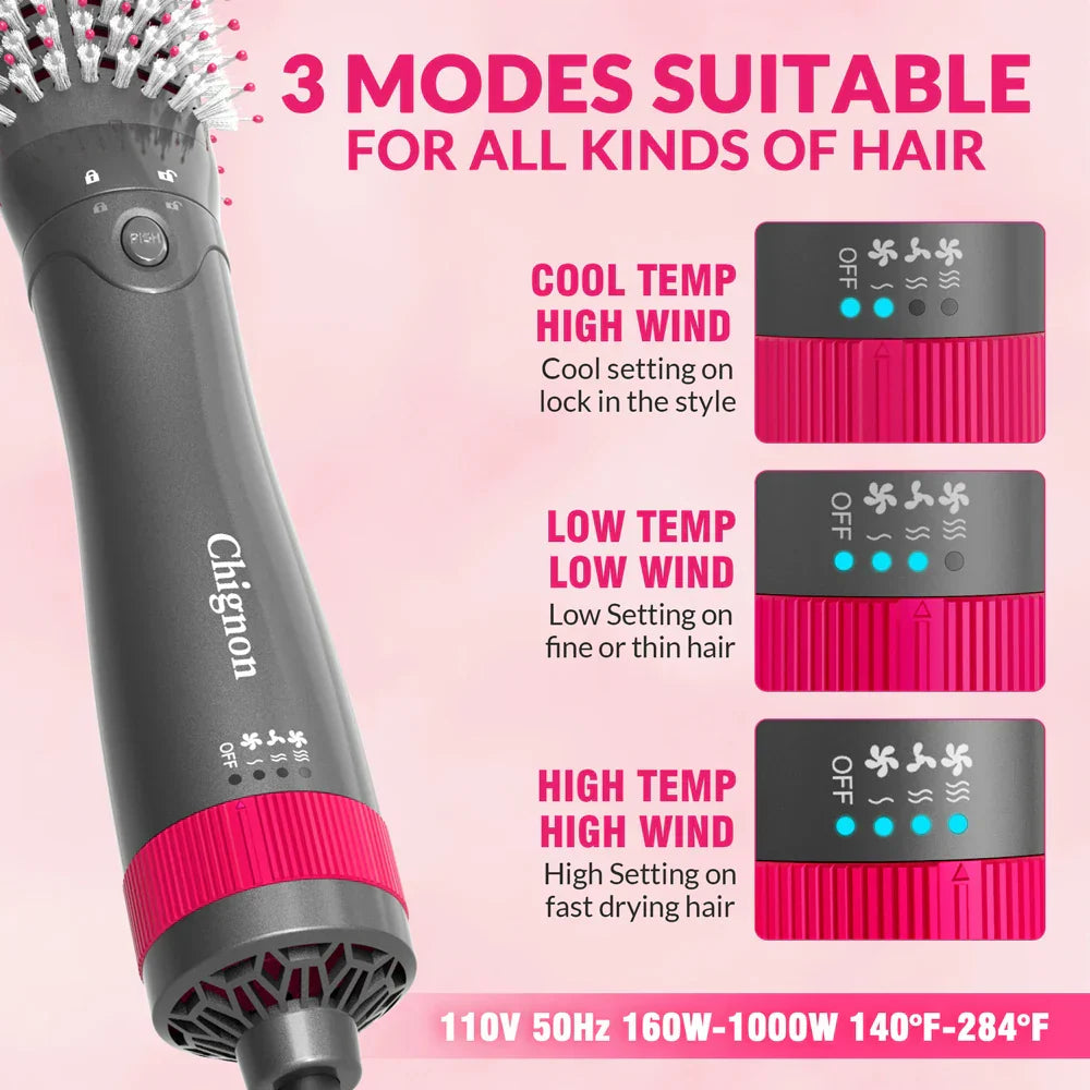 CHIGNON Hair Dryer Brush Hot Air Brush Styler